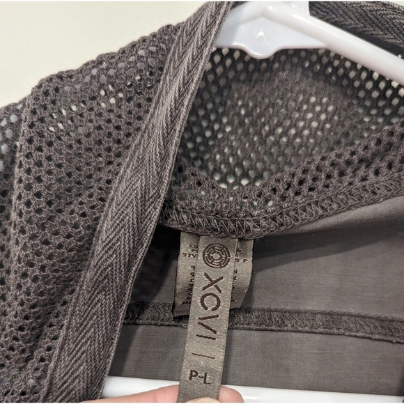 XCVI Fjord Zip Up Grey Jacket Size Petite Large - Picture 4 of 7